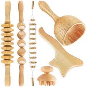 Kit Massage Lymphatique - 6 pièces en bois